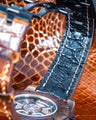 Bespoke Watch Strap in Brown Himalayan Crocodile