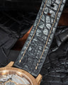 Bespoke Watch Strap in Black Crocodile
