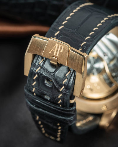 Bespoke Watch Strap in Black Crocodile