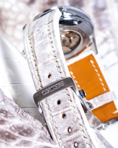Bespoke Watch Strap in Natural Himalayan Crocodile