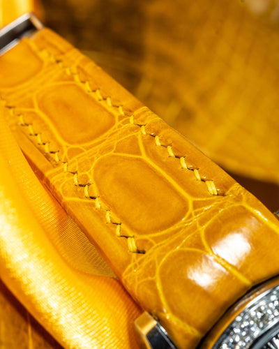 Bespoke Watch Strap in Yellow Crocodile