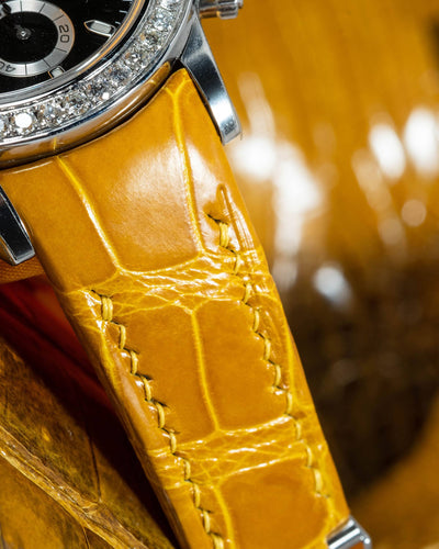 Bespoke Watch Strap in Yellow Crocodile