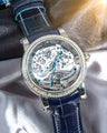 Bespoke Watch Strap in Navy Blue Crocodile