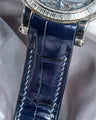 Bespoke Watch Strap in Navy Blue Crocodile