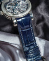 Bespoke Watch Strap in Navy Blue Crocodile