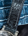 Bespoke Watch Strap in Navy Blue Crocodile