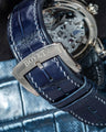 Bespoke Watch Strap in Navy Blue Crocodile