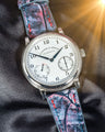 Bespoke Watch Strap in Multi Purple Galaxy Crocodile