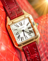 Bespoke Watch Strap in Blood Red Crocodile