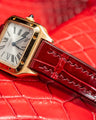 Bespoke Watch Strap in Blood Red Crocodile