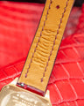 Bespoke Watch Strap in Blood Red Crocodile