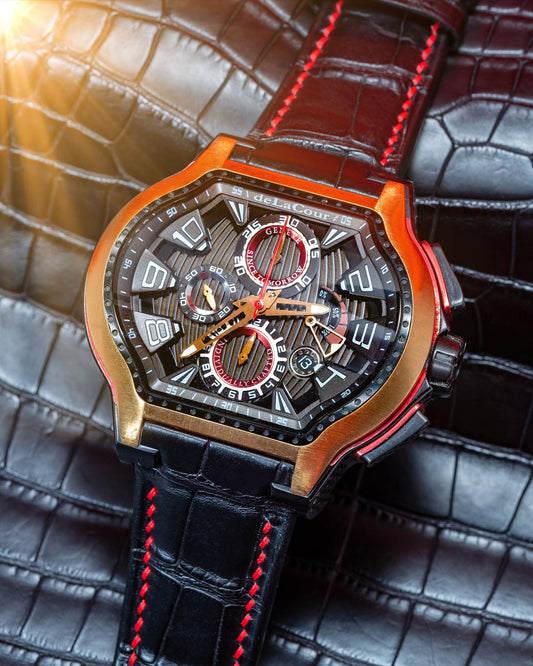 Bespoke Watch Strap in Black Alligator