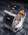 Bespoke Watch Strap in Matte Black Alligator