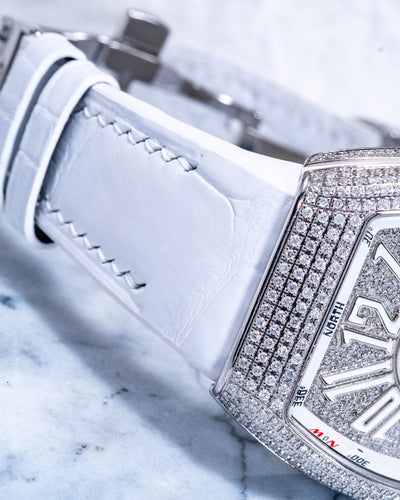 Bespoke Watch Strap in White Crocodile