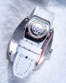 Bespoke Watch Strap in White Crocodile