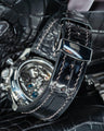 Bespoke Watch Strap in Black Crocodile