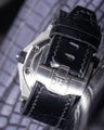 Bespoke Watch Strap in Black Crocodile