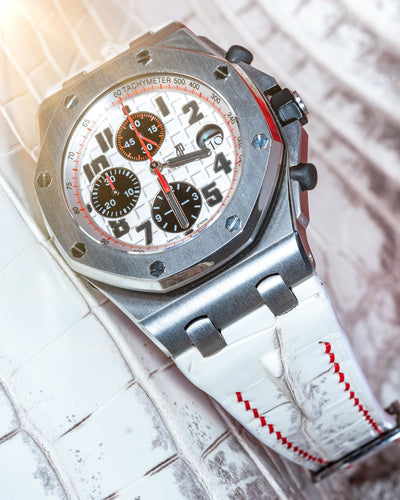 Bespoke Watch Strap in Natural Himalayan Crocodile