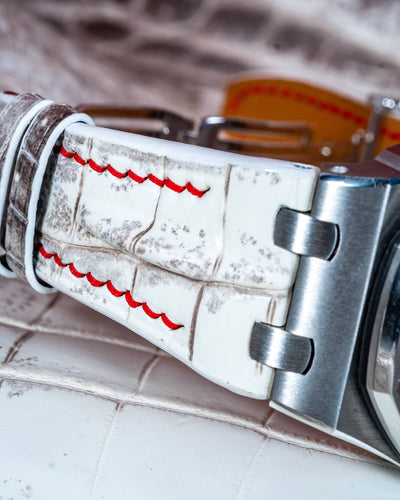 Bespoke Watch Strap in Natural Himalayan Crocodile