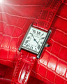 Bespoke Watch Strap in Ferrari Red Crocodile