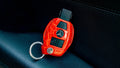 Bespoke Key Fob Cover in Ferrari Red Crocodile