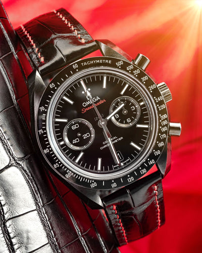 Bespoke Watch Strap in Black Crocodile