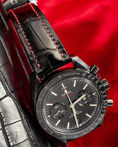 Bespoke Watch Strap in Black Crocodile