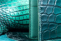 Bespoke Money Clip in Ombre Green Crocodile Leather