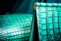 Bespoke Money Clip in Ombre Green Crocodile Leather