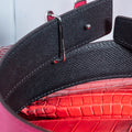 Bespoke Reversible Belt in Fuchsia Pink & Black Epsom