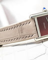 Bespoke Watch Strap In Grey Crocodile
