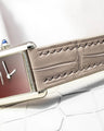 Bespoke Watch Strap In Grey Crocodile