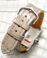 Bespoke Watch Strap In Grey Crocodile