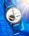 Bespoke Watch Strap in Miami Blue Crocodile
