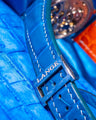 Bespoke Watch Strap in Miami Blue Crocodile