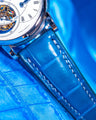 Bespoke Watch Strap in Miami Blue Crocodile