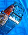 Bespoke Watch Strap in Miami Blue Crocodile