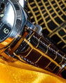 Bespoke Watch Strap in Black Gold Alligator