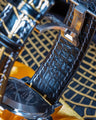 Bespoke Watch Strap in Black Gold Alligator