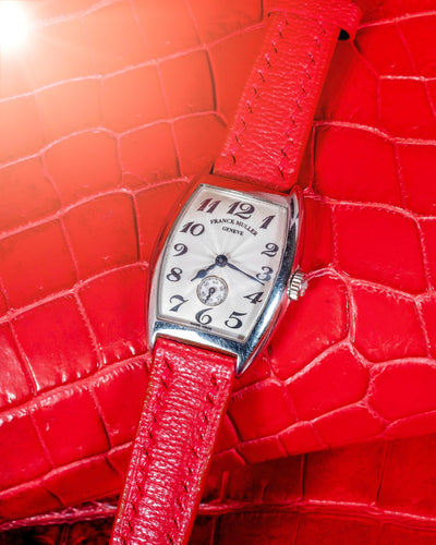Bespoke Watch Strap in Red Chevre