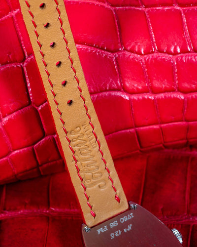 Bespoke Watch Strap in Red Chevre