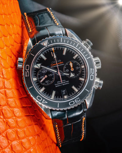 Bespoke Watch Strap in Black Crocodile