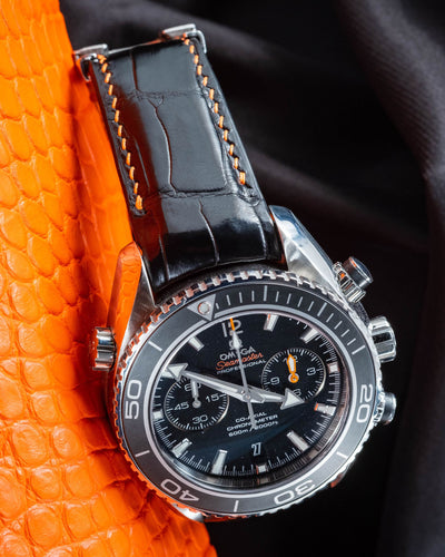 Bespoke Watch Strap in Black Crocodile