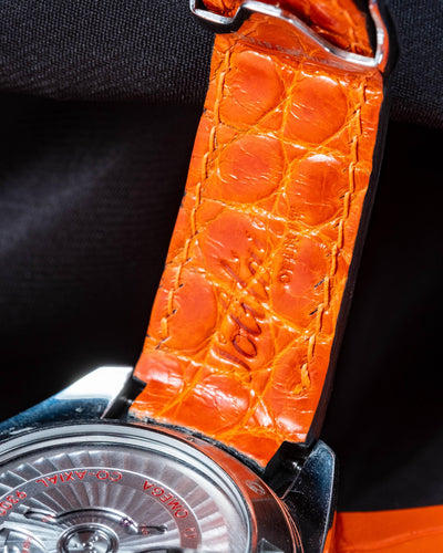 Bespoke Watch Strap in Black Crocodile