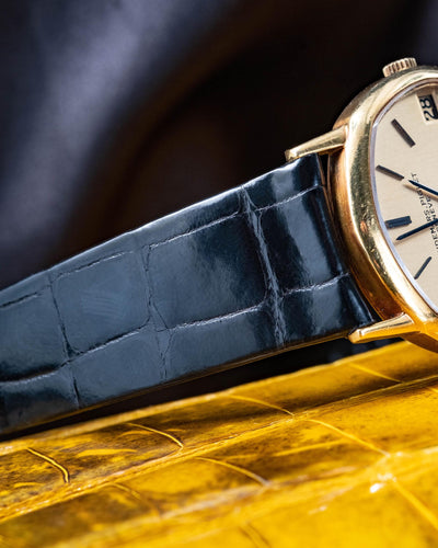 Bespoke Watch Strap in Black Crocodile