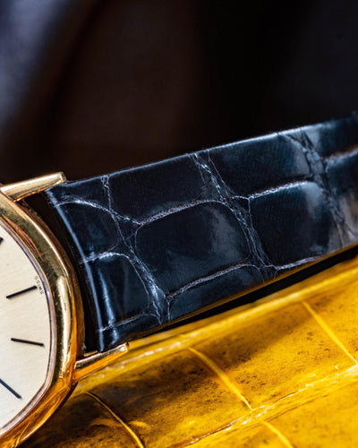 Bespoke Watch Strap in Black Crocodile
