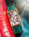 Bespoke Watch Strap in Emerald Green Crocodile