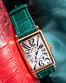 Bespoke Watch Strap in Emerald Green Crocodile