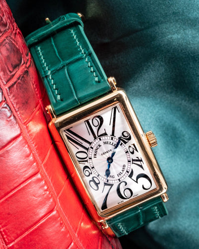 Bespoke Watch Strap in Emerald Green Crocodile