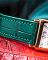 Bespoke Watch Strap in Emerald Green Crocodile
